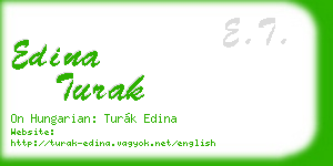 edina turak business card